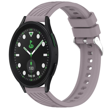 Stripe Texture Silicone 20mm Watch Band, For Samsung Galaxy Watch 6 44mm, For Samsung Galaxy Watch 6 40mm, For Samsung Galaxy Watch 6 Classic 43mm, For Samsung Galaxy Watch5 Pro Golf Edition