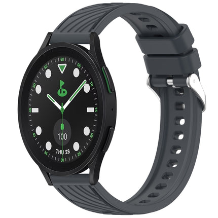 Stripe Texture Silicone 20mm Watch Band, For Samsung Galaxy Watch 6 44mm, For Samsung Galaxy Watch 6 40mm, For Samsung Galaxy Watch 6 Classic 43mm, For Samsung Galaxy Watch5 Pro Golf Edition