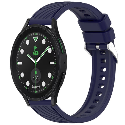 Stripe Texture Silicone 20mm Watch Band, For Samsung Galaxy Watch 6 44mm, For Samsung Galaxy Watch 6 40mm, For Samsung Galaxy Watch 6 Classic 43mm, For Samsung Galaxy Watch5 Pro Golf Edition