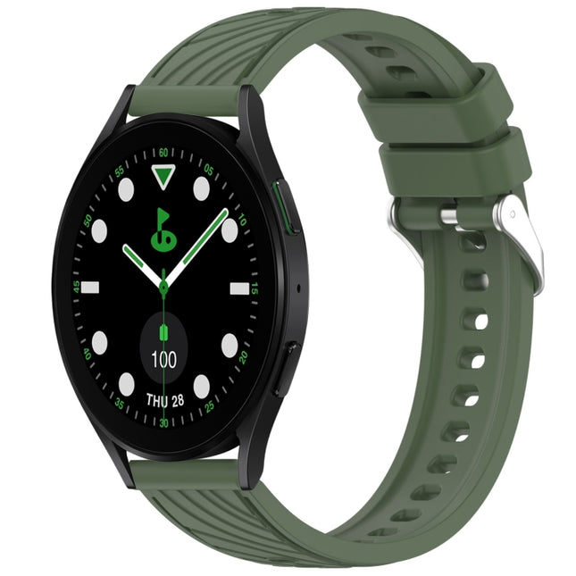 Stripe Texture Silicone 20mm Watch Band, For Samsung Galaxy Watch5 Golf Edition, For Samsung Galaxy Watch 5  44mm, For Samsung Galaxy Watch 5 Pro  45mm, For Samsung Galaxy Watch 5  40mm