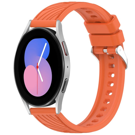 Stripe Texture Silicone 20mm Watch Band, For Samsung Galaxy Watch5 Golf Edition, For Samsung Galaxy Watch 5  44mm, For Samsung Galaxy Watch 5 Pro  45mm, For Samsung Galaxy Watch 5  40mm