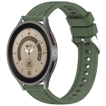 Stripe Texture Silicone 20mm Watch Band, For Samsung Galaxy Watch5 Golf Edition, For Samsung Galaxy Watch 5  44mm, For Samsung Galaxy Watch 5 Pro  45mm, For Samsung Galaxy Watch 5  40mm
