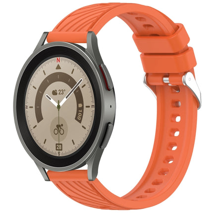 Stripe Texture Silicone 20mm Watch Band, For Samsung Galaxy Watch5 Golf Edition, For Samsung Galaxy Watch 5  44mm, For Samsung Galaxy Watch 5 Pro  45mm, For Samsung Galaxy Watch 5  40mm