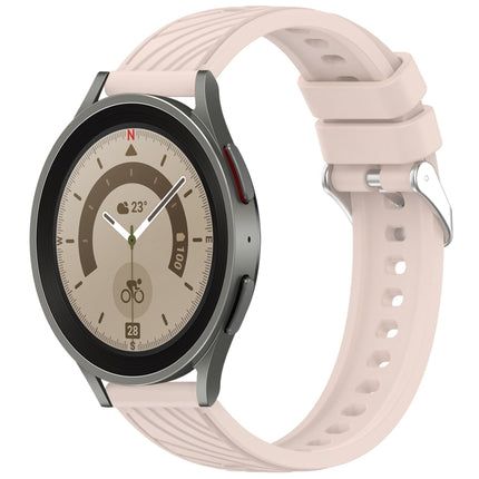Stripe Texture Silicone 20mm Watch Band, For Samsung Galaxy Watch5 Golf Edition, For Samsung Galaxy Watch 5  44mm, For Samsung Galaxy Watch 5 Pro  45mm, For Samsung Galaxy Watch 5  40mm