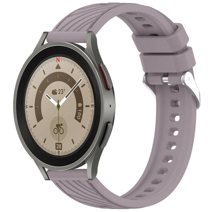 Stripe Texture Silicone 20mm Watch Band, For Samsung Galaxy Watch5 Golf Edition, For Samsung Galaxy Watch 5  44mm, For Samsung Galaxy Watch 5 Pro  45mm, For Samsung Galaxy Watch 5  40mm