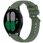 Stripe Texture Silicone 20mm Watch Band, For Samsung Galaxy Watch 4 44mm, For Samsung Galaxy Watch 4 40mm, For Samsung  Galaxy Watch 4 Classic 46mm, For Samsung  Galaxy Watch 4 Classic 42mm