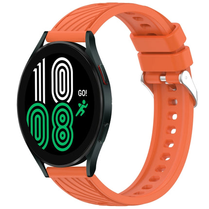 Stripe Texture Silicone 20mm Watch Band, For Samsung Galaxy Watch 4 44mm, For Samsung Galaxy Watch 4 40mm, For Samsung  Galaxy Watch 4 Classic 46mm, For Samsung  Galaxy Watch 4 Classic 42mm