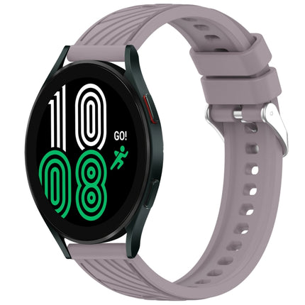 Stripe Texture Silicone 20mm Watch Band, For Samsung Galaxy Watch 4 44mm, For Samsung Galaxy Watch 4 40mm, For Samsung  Galaxy Watch 4 Classic 46mm, For Samsung  Galaxy Watch 4 Classic 42mm