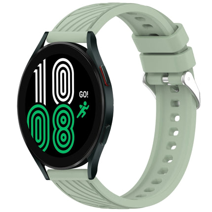 Stripe Texture Silicone 20mm Watch Band, For Samsung Galaxy Watch 4 44mm, For Samsung Galaxy Watch 4 40mm, For Samsung  Galaxy Watch 4 Classic 46mm, For Samsung  Galaxy Watch 4 Classic 42mm