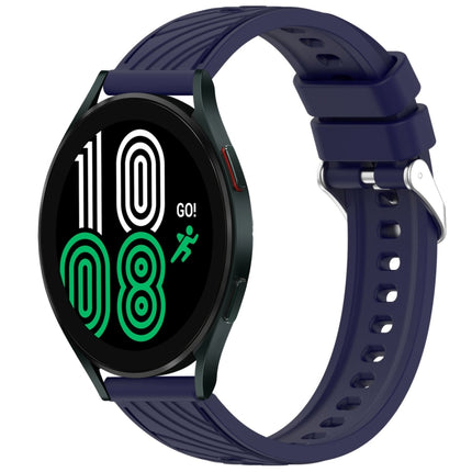 Stripe Texture Silicone 20mm Watch Band, For Samsung Galaxy Watch 4 44mm, For Samsung Galaxy Watch 4 40mm, For Samsung  Galaxy Watch 4 Classic 46mm, For Samsung  Galaxy Watch 4 Classic 42mm