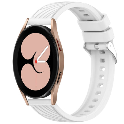 Stripe Texture Silicone 20mm Watch Band, For Samsung Galaxy Watch 4 44mm, For Samsung Galaxy Watch 4 40mm, For Samsung  Galaxy Watch 4 Classic 46mm, For Samsung  Galaxy Watch 4 Classic 42mm