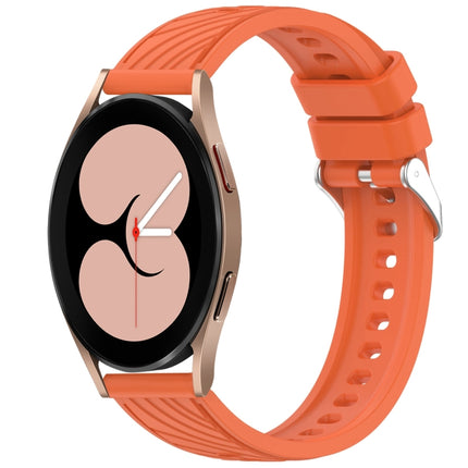Stripe Texture Silicone 20mm Watch Band, For Samsung Galaxy Watch 4 44mm, For Samsung Galaxy Watch 4 40mm, For Samsung  Galaxy Watch 4 Classic 46mm, For Samsung  Galaxy Watch 4 Classic 42mm