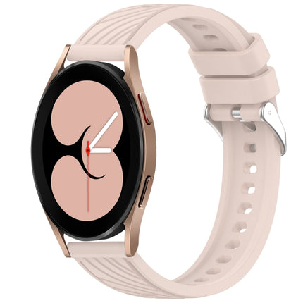 Stripe Texture Silicone 20mm Watch Band, For Samsung Galaxy Watch 4 44mm, For Samsung Galaxy Watch 4 40mm, For Samsung  Galaxy Watch 4 Classic 46mm, For Samsung  Galaxy Watch 4 Classic 42mm