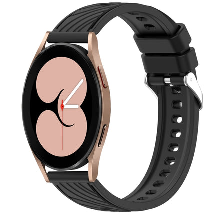 Stripe Texture Silicone 20mm Watch Band, For Samsung Galaxy Watch 4 44mm, For Samsung Galaxy Watch 4 40mm, For Samsung  Galaxy Watch 4 Classic 46mm, For Samsung  Galaxy Watch 4 Classic 42mm