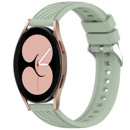 Stripe Texture Silicone 20mm Watch Band, For Samsung Galaxy Watch 4 44mm, For Samsung Galaxy Watch 4 40mm, For Samsung  Galaxy Watch 4 Classic 46mm, For Samsung  Galaxy Watch 4 Classic 42mm