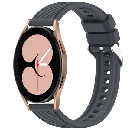 Stripe Texture Silicone 20mm Watch Band, For Samsung Galaxy Watch 4 44mm, For Samsung Galaxy Watch 4 40mm, For Samsung  Galaxy Watch 4 Classic 46mm, For Samsung  Galaxy Watch 4 Classic 42mm