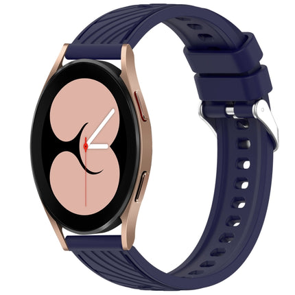 Stripe Texture Silicone 20mm Watch Band, For Samsung Galaxy Watch 4 44mm, For Samsung Galaxy Watch 4 40mm, For Samsung  Galaxy Watch 4 Classic 46mm, For Samsung  Galaxy Watch 4 Classic 42mm