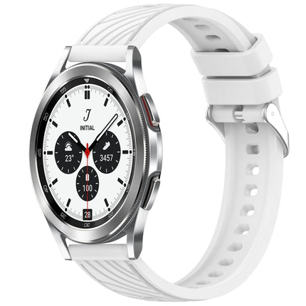 Stripe Texture Silicone 20mm Watch Band, For Samsung Galaxy Watch 4 44mm, For Samsung Galaxy Watch 4 40mm, For Samsung  Galaxy Watch 4 Classic 46mm, For Samsung  Galaxy Watch 4 Classic 42mm