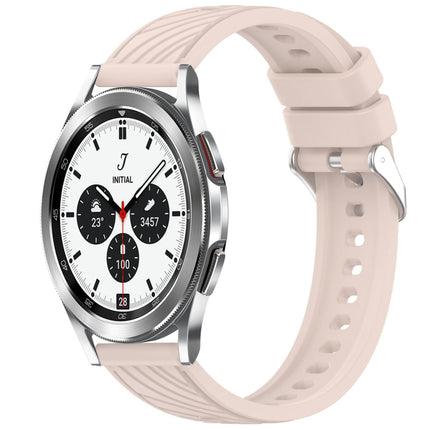 Stripe Texture Silicone 20mm Watch Band, For Samsung Galaxy Watch 4 44mm, For Samsung Galaxy Watch 4 40mm, For Samsung  Galaxy Watch 4 Classic 46mm, For Samsung  Galaxy Watch 4 Classic 42mm