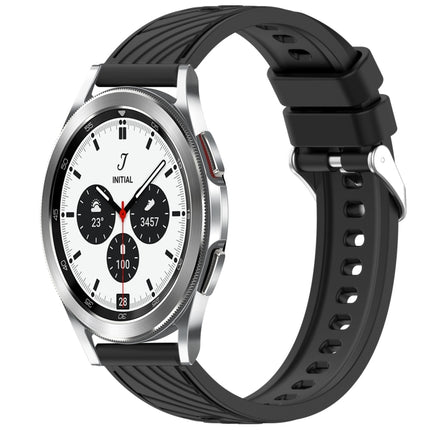 Stripe Texture Silicone 20mm Watch Band, For Samsung Galaxy Watch 4 44mm, For Samsung Galaxy Watch 4 40mm, For Samsung  Galaxy Watch 4 Classic 46mm, For Samsung  Galaxy Watch 4 Classic 42mm