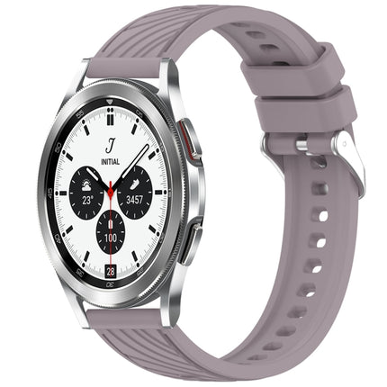 Stripe Texture Silicone 20mm Watch Band, For Samsung Galaxy Watch 4 44mm, For Samsung Galaxy Watch 4 40mm, For Samsung  Galaxy Watch 4 Classic 46mm, For Samsung  Galaxy Watch 4 Classic 42mm