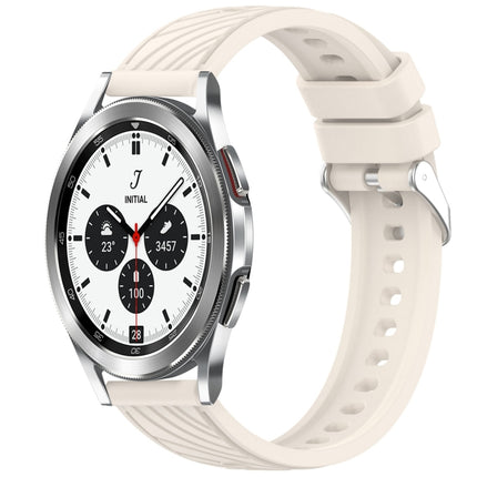 Stripe Texture Silicone 20mm Watch Band, For Samsung Galaxy Watch 4 44mm, For Samsung Galaxy Watch 4 40mm, For Samsung  Galaxy Watch 4 Classic 46mm, For Samsung  Galaxy Watch 4 Classic 42mm