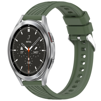 Stripe Texture Silicone 20mm Watch Band, For Samsung Galaxy Watch 4 44mm, For Samsung Galaxy Watch 4 40mm, For Samsung  Galaxy Watch 4 Classic 46mm, For Samsung  Galaxy Watch 4 Classic 42mm