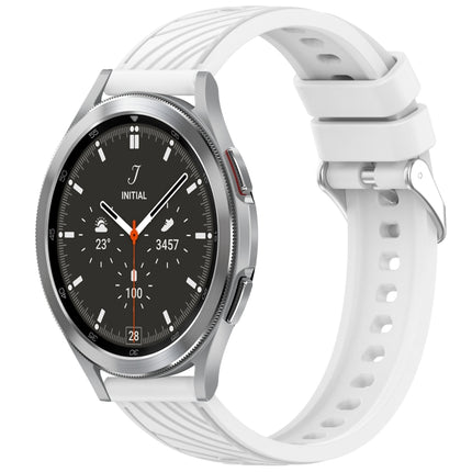 Stripe Texture Silicone 20mm Watch Band, For Samsung Galaxy Watch 4 44mm, For Samsung Galaxy Watch 4 40mm, For Samsung  Galaxy Watch 4 Classic 46mm, For Samsung  Galaxy Watch 4 Classic 42mm
