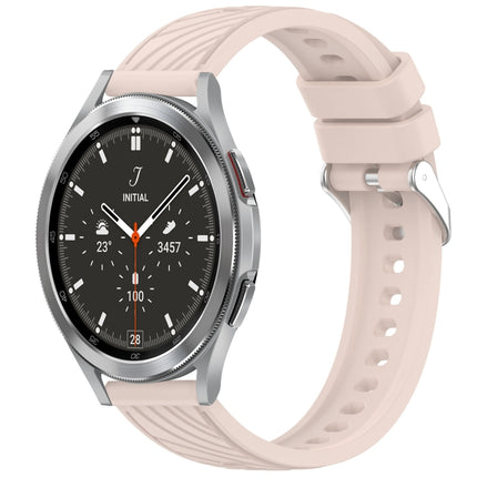 Stripe Texture Silicone 20mm Watch Band, For Samsung Galaxy Watch 4 44mm, For Samsung Galaxy Watch 4 40mm, For Samsung  Galaxy Watch 4 Classic 46mm, For Samsung  Galaxy Watch 4 Classic 42mm