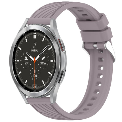 Stripe Texture Silicone 20mm Watch Band, For Samsung Galaxy Watch 4 44mm, For Samsung Galaxy Watch 4 40mm, For Samsung  Galaxy Watch 4 Classic 46mm, For Samsung  Galaxy Watch 4 Classic 42mm