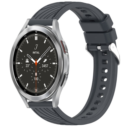 Stripe Texture Silicone 20mm Watch Band, For Samsung Galaxy Watch 4 44mm, For Samsung Galaxy Watch 4 40mm, For Samsung  Galaxy Watch 4 Classic 46mm, For Samsung  Galaxy Watch 4 Classic 42mm