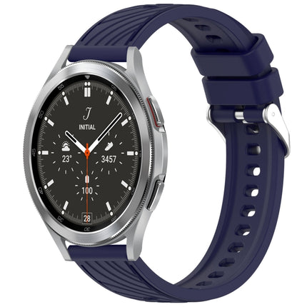 Stripe Texture Silicone 20mm Watch Band, For Samsung Galaxy Watch 4 44mm, For Samsung Galaxy Watch 4 40mm, For Samsung  Galaxy Watch 4 Classic 46mm, For Samsung  Galaxy Watch 4 Classic 42mm