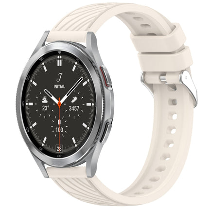 Stripe Texture Silicone 20mm Watch Band, For Samsung Galaxy Watch 4 44mm, For Samsung Galaxy Watch 4 40mm, For Samsung  Galaxy Watch 4 Classic 46mm, For Samsung  Galaxy Watch 4 Classic 42mm
