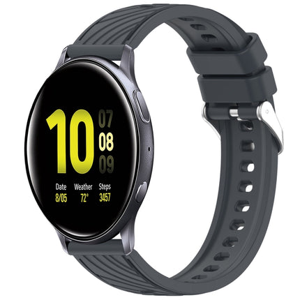 Stripe Texture Silicone 20mm Watch Band