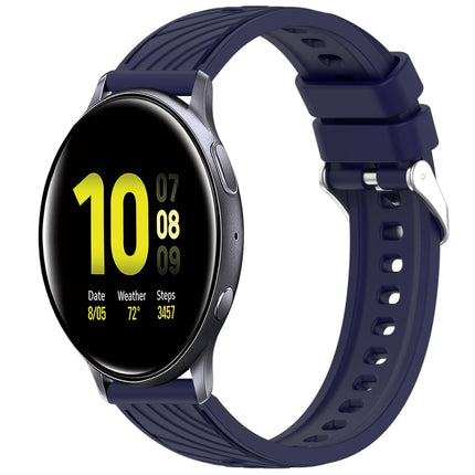 Stripe Texture Silicone 20mm Watch Band