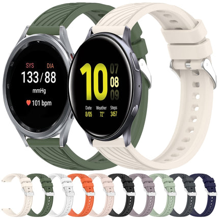 Stripe Texture Silicone 20mm Watch Band