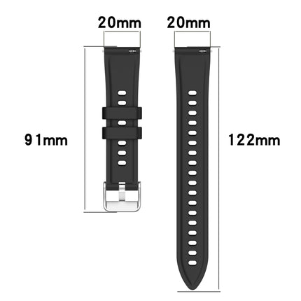 Stripe Texture Silicone 20mm Watch Band