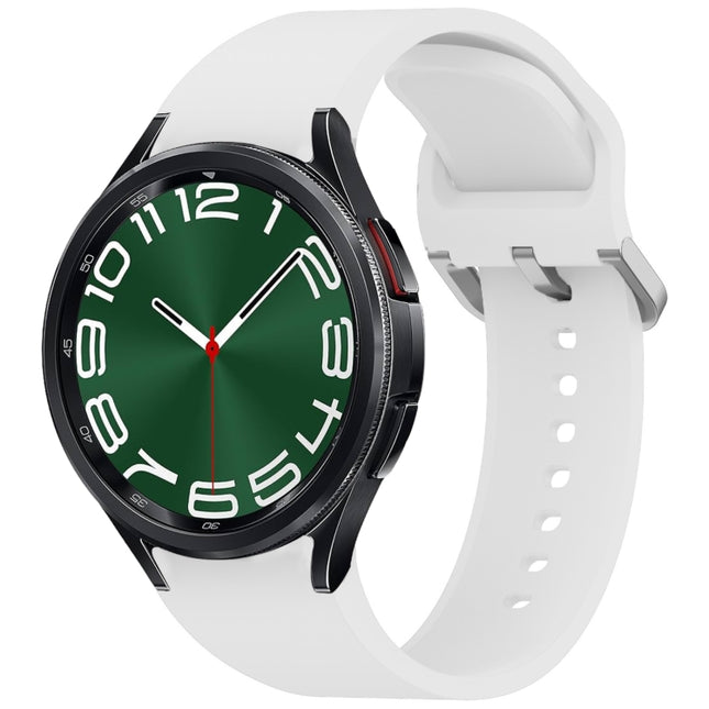 Solid Color Colorful Buckle Quick Release Silicone Watch Band, For Samsung Galaxy Watch 6 Classic 47mm, For Samsung Galaxy Watch 6 44mm, For Samsung Galaxy Watch 6 40mm, For Samsung Galaxy Watch 6 Classic 43mm