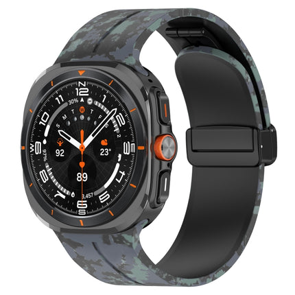 For Samsung Galaxy Watch Ultra 47mm Magnetic Folding Buckle Silicone Watch Band