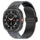 For Samsung Galaxy Watch Ultra 47mm Magnetic Folding Buckle Silicone Watch Band