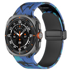 For Samsung Galaxy Watch Ultra 47mm Magnetic Folding Buckle Silicone Watch Band