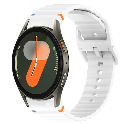 Wavy Grain Stitched Quick Release Silicone Watch Band, For Samsung Galaxy Watch FE 40mm, For Samsung Galaxy Watch 7 44mm, For Samsung Galaxy Watch 7 40mm, For Samsung Galaxy Watch 6 Classic 47mm - DealBuddy