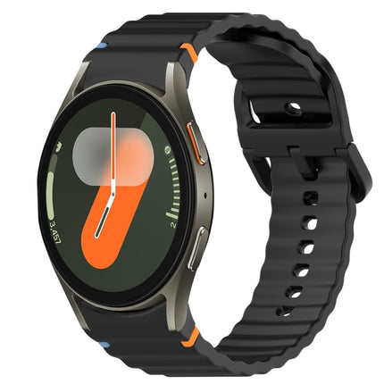 Wavy Grain Stitched Quick Release Silicone Watch Band, For Samsung Galaxy Watch FE 40mm, For Samsung Galaxy Watch 7 44mm, For Samsung Galaxy Watch 7 40mm, For Samsung Galaxy Watch 6 Classic 47mm - DealBuddy