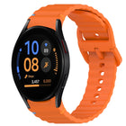 Wavy Grain Stitched Quick Release Silicone Watch Band, For Samsung Galaxy Watch FE 40mm, For Samsung Galaxy Watch 7 44mm, For Samsung Galaxy Watch 7 40mm, For Samsung Galaxy Watch 6 Classic 47mm - DealBuddy