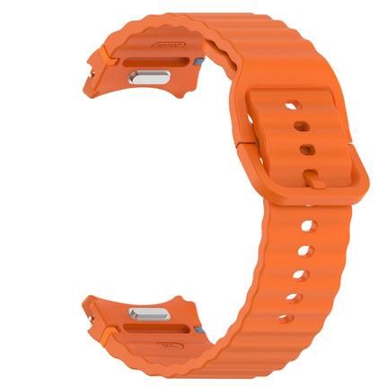 Wavy Grain Stitched Quick Release Silicone Watch Band, For Samsung Galaxy Watch FE 40mm, For Samsung Galaxy Watch 7 44mm, For Samsung Galaxy Watch 7 40mm, For Samsung Galaxy Watch 6 Classic 47mm - DealBuddy