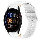 Wavy Grain Stitched Quick Release Silicone Watch Band, For Samsung Galaxy Watch FE 40mm, For Samsung Galaxy Watch 7 44mm, For Samsung Galaxy Watch 7 40mm, For Samsung Galaxy Watch 6 Classic 47mm - DealBuddy