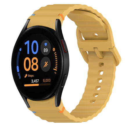Wavy Grain Stitched Quick Release Silicone Watch Band, For Samsung Galaxy Watch FE 40mm, For Samsung Galaxy Watch 7 44mm, For Samsung Galaxy Watch 7 40mm, For Samsung Galaxy Watch 6 Classic 47mm - DealBuddy