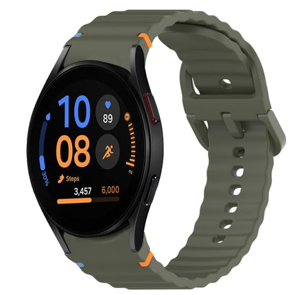 Wavy Grain Stitched Quick Release Silicone Watch Band, For Samsung Galaxy Watch FE 40mm, For Samsung Galaxy Watch 7 44mm, For Samsung Galaxy Watch 7 40mm, For Samsung Galaxy Watch 6 Classic 47mm - DealBuddy