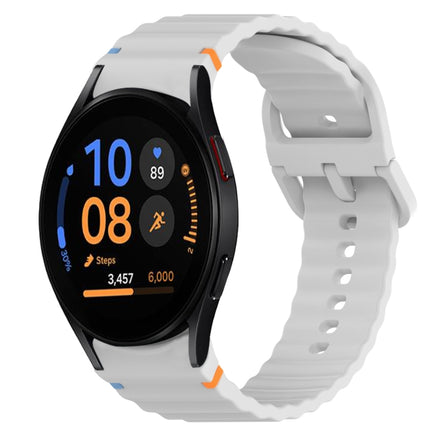 Wavy Grain Stitched Quick Release Silicone Watch Band, For Samsung Galaxy Watch FE 40mm, For Samsung Galaxy Watch 7 44mm, For Samsung Galaxy Watch 7 40mm, For Samsung Galaxy Watch 6 Classic 47mm - DealBuddy