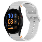 Wavy Grain Stitched Quick Release Silicone Watch Band, For Samsung Galaxy Watch FE 40mm, For Samsung Galaxy Watch 7 44mm, For Samsung Galaxy Watch 7 40mm, For Samsung Galaxy Watch 6 Classic 47mm - DealBuddy